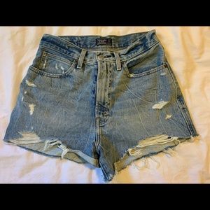 Abercrombie high waisted jean shorts
